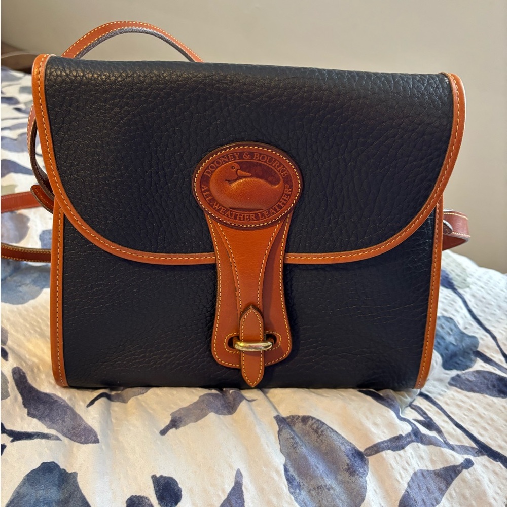 Dooney & Bourke Black and Brown Leather Purse